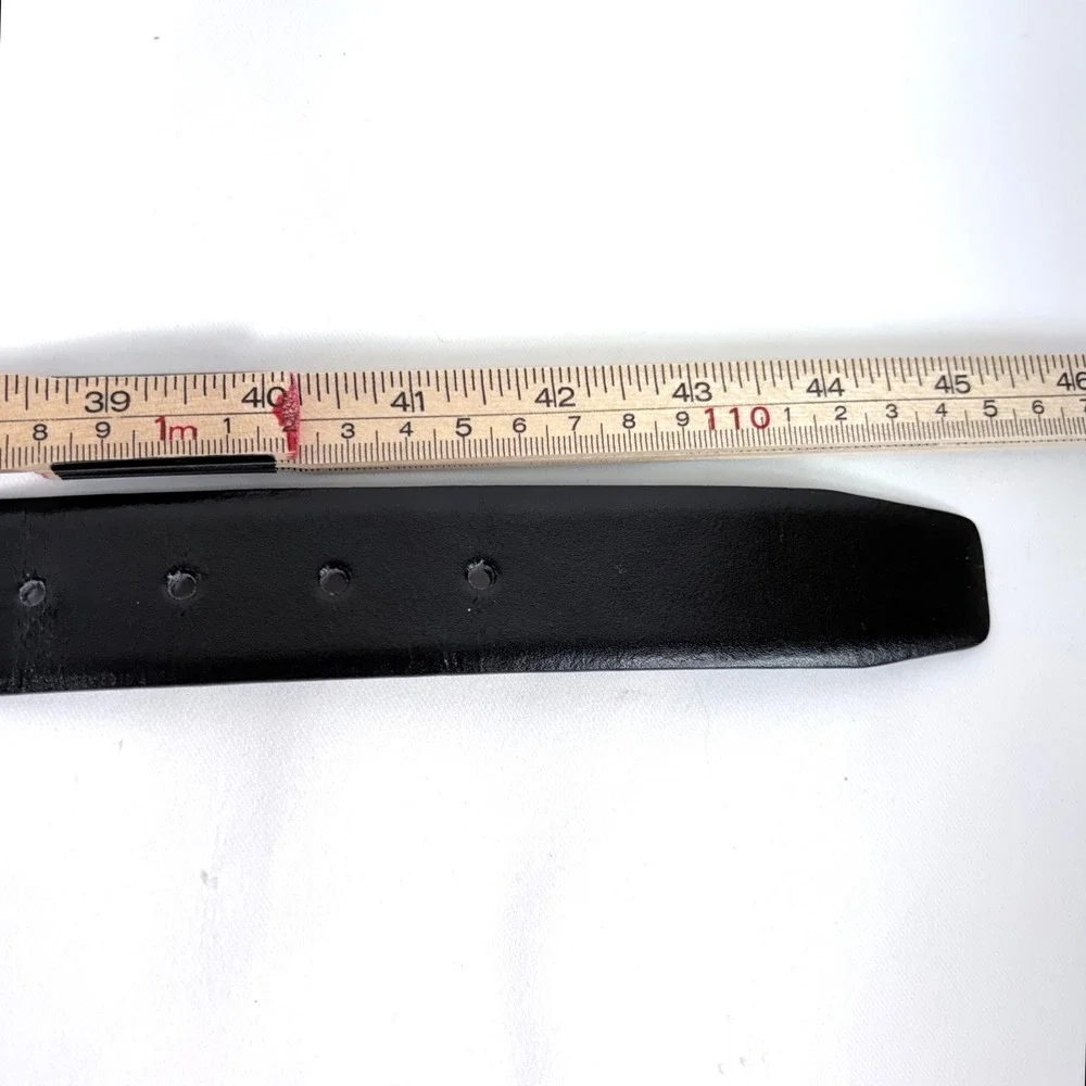 Ted Baker Reversible Belt Black Brown Leather Silver Buckle Size 38